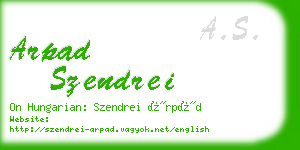 arpad szendrei business card